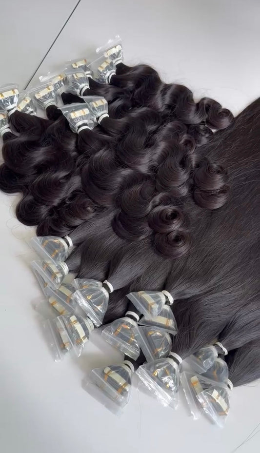 Raw Tape-In Hair Extensions Bundles (Body Wave)