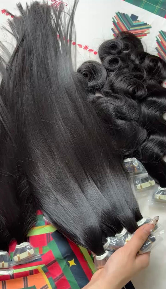 Raw Tape-In Hair Extensions Bundles (Straight)