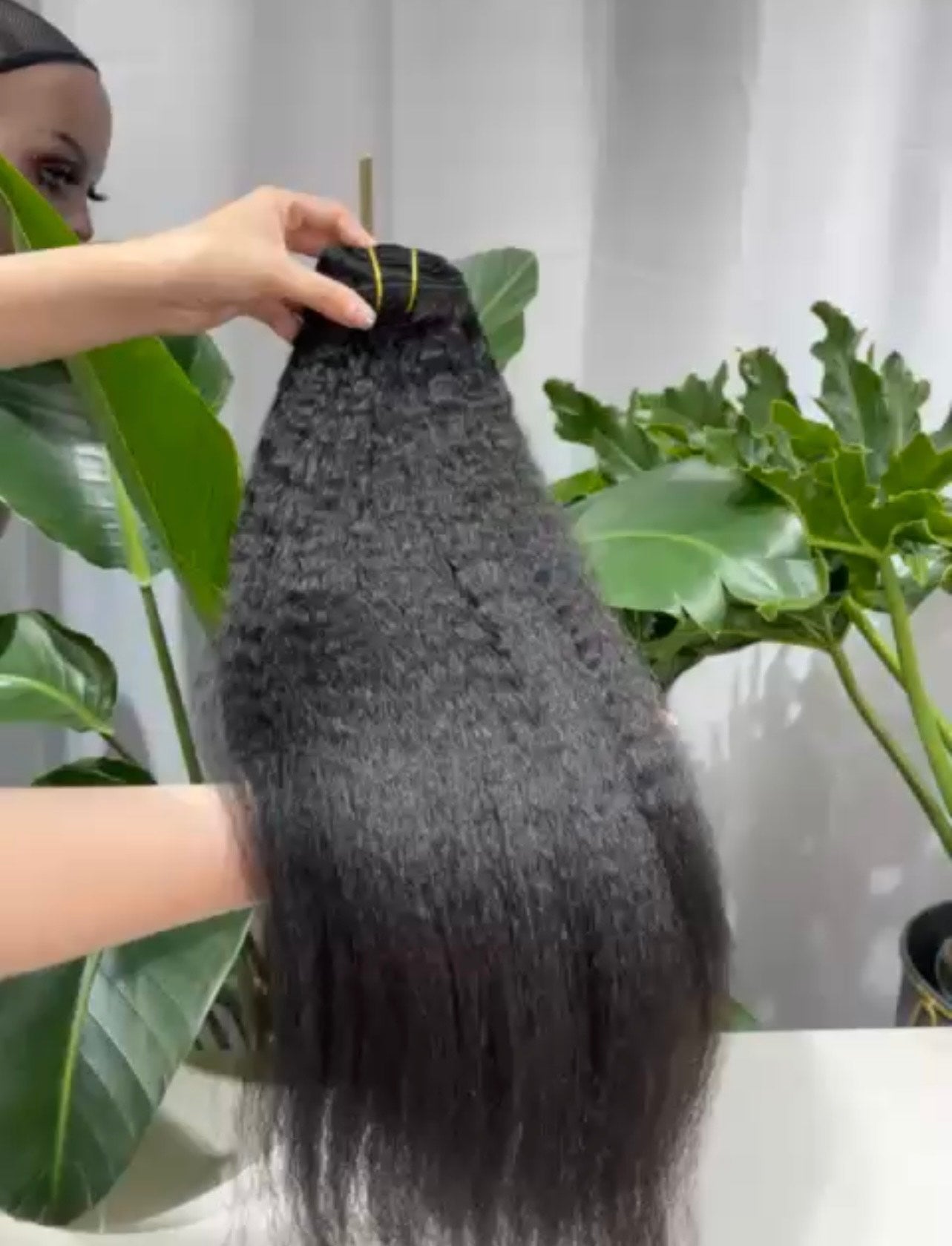Burmese Clip-In Hair Extensions Bundles (Kinky Straight)