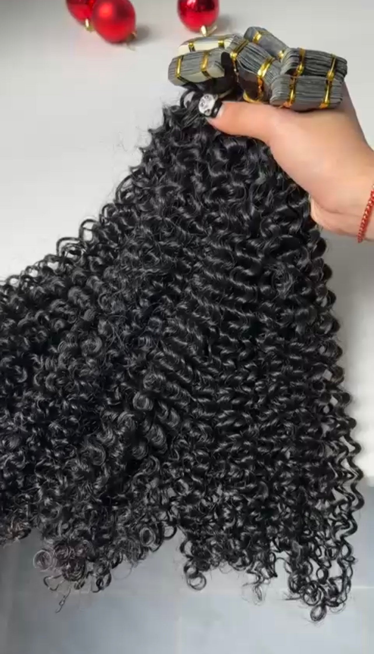 Burmese Tape-In Hair Extensions Bundles (Kinky Curly Wave)