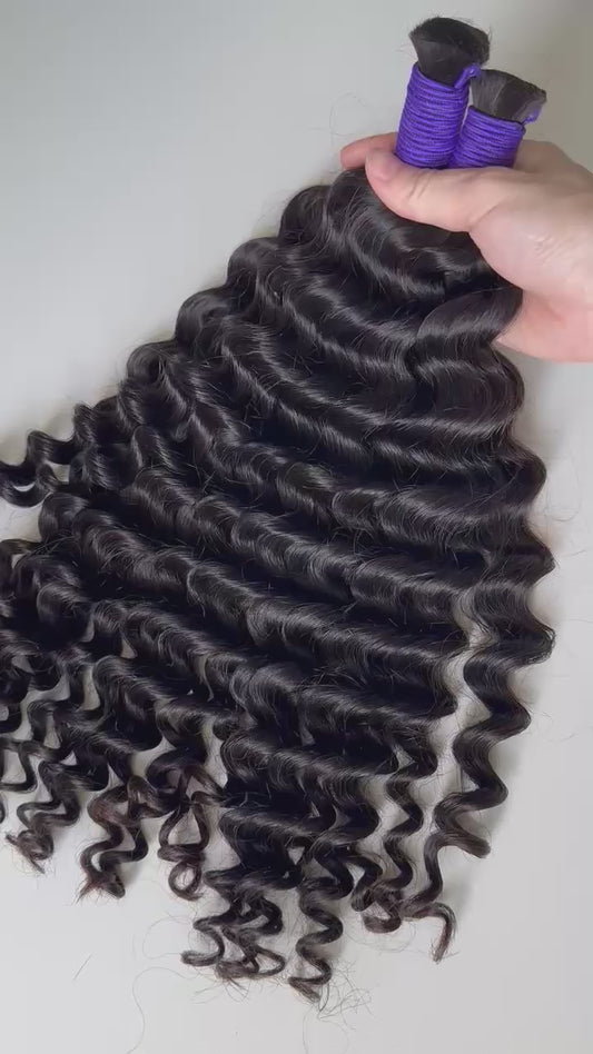 Burmese Bulk Hair Bundles (Deep Wave)